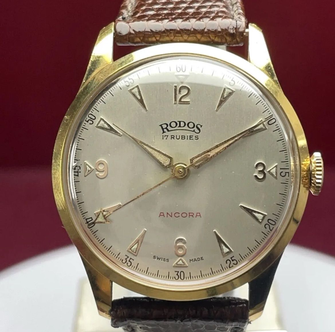 60 s ANCORA RODOS 手巻 スイス製 腕時計 ヴィンテージ アンティーク 稼働品