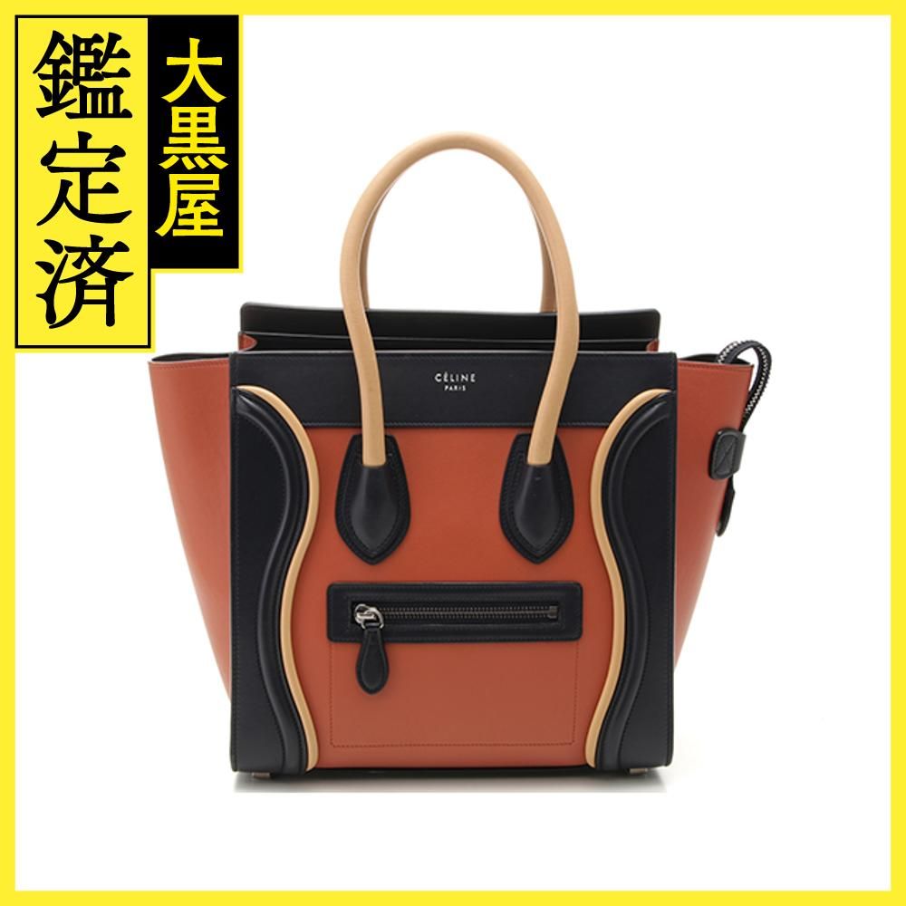 CELINE セリーヌ ハンドバッグ ラゲージ マイクロショッパー オレンジ