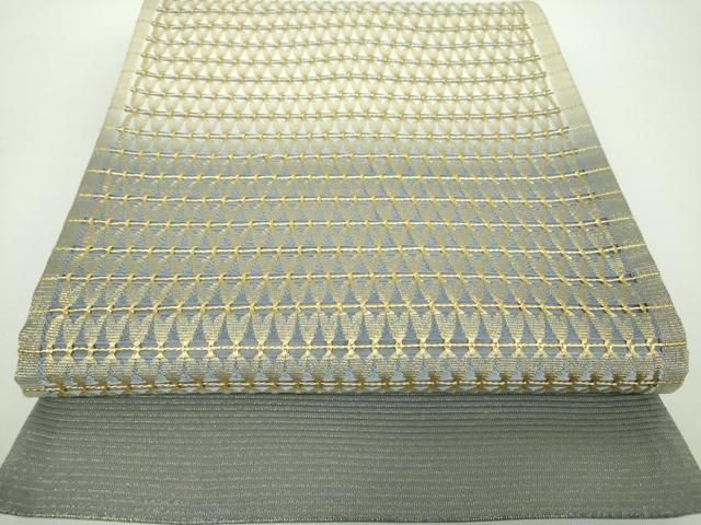 平和屋着物●ひなや工房 くむ あむ おる 伊豆蔵明彦 太鼓柄袋帯 横段文 金糸 正絹 DAAX4575ps