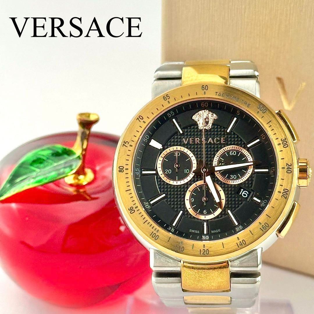 【新品電池】734ヴェルサーチ メデューサ ミスティックスポーツ クロノグラフ ヴェルサーチ メデューサ ミスティックスポーツ クロノグラフ 新品電池