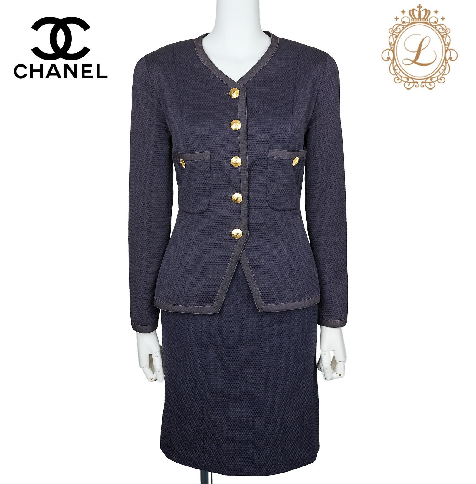 返品可】CHANEL シャネル ココボタン セットアップ ジャケット  