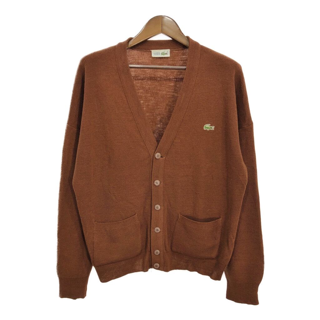 ラコステ カーディガン ブラウン｜ラコステ LACOSTE アシンメトリーV