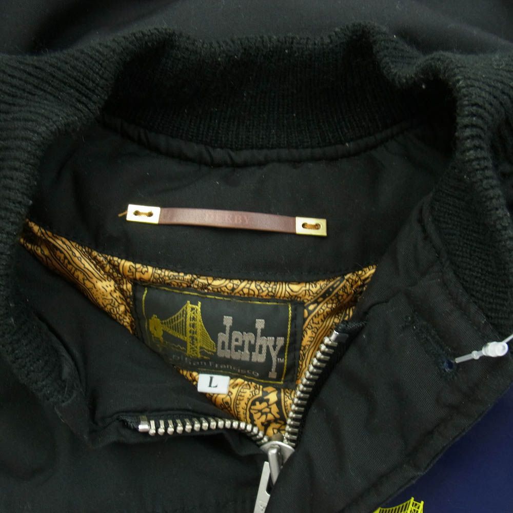 Derby of San Francisco ベスト ゴールドペイズリー 未使用 Derby of San Francisco ダービーベスト BLK 表記(M
