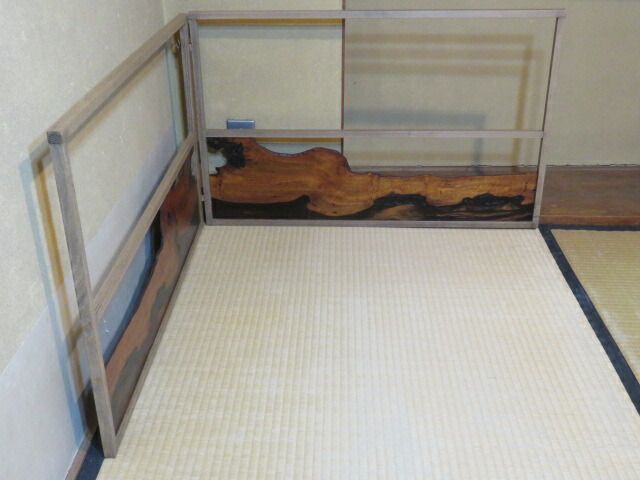 十月 特売品 桑縁 柿古木 片面使用 尺八寸 江戸間用腰風炉先 税込