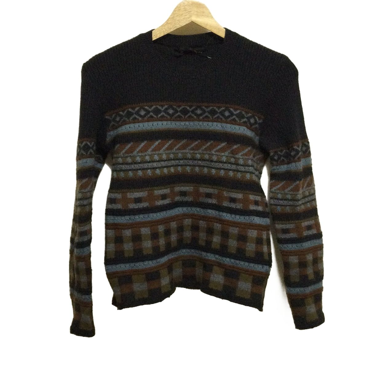 tricot COMMEdesGARCONS トリココムデギャルソン 長袖セーター レディース - ダークグレー×ライトブルー×ブラウン