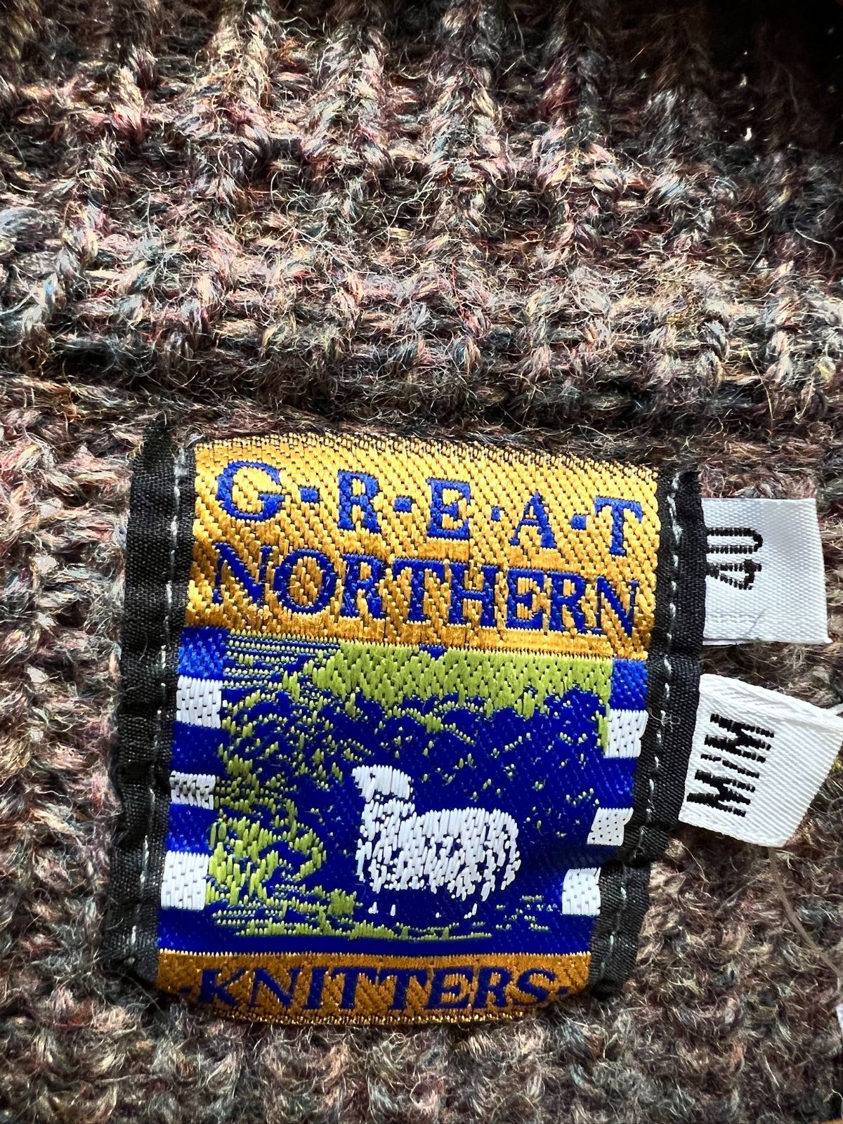カナダ製 GREAT NORTHERN KNITTERS 襟付き ウール カーディガン