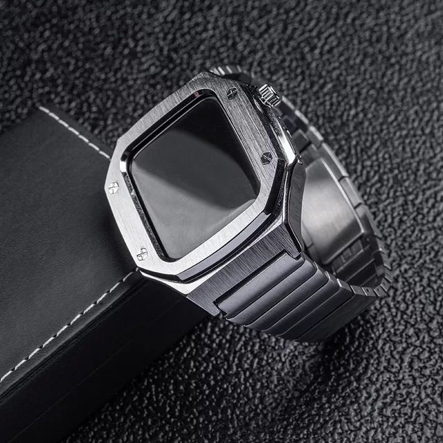 Apple Watchシリーズ7 45mm専用ステンレススチールバンド※充電器付 
