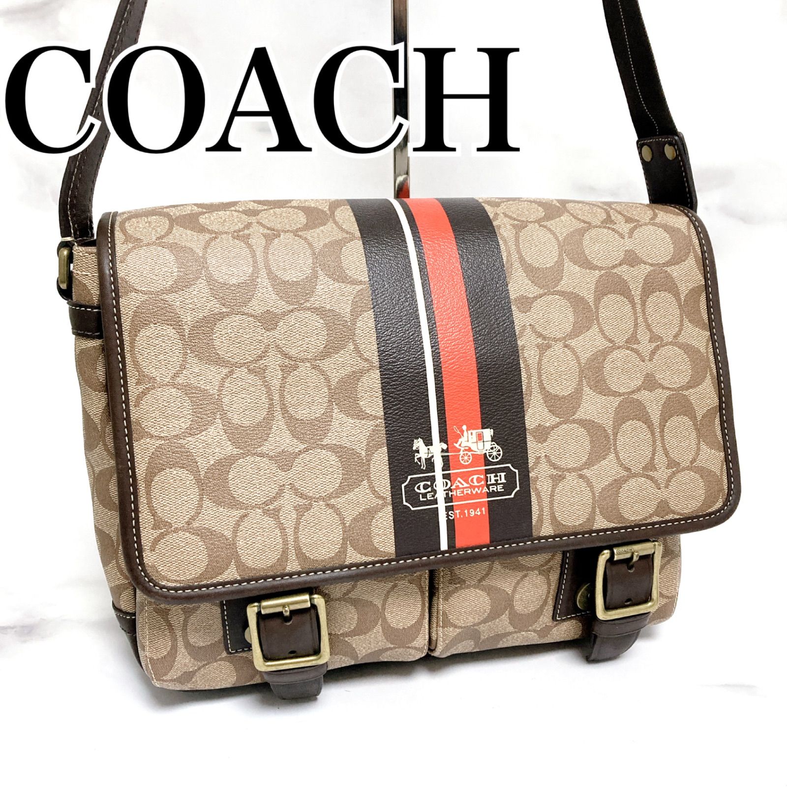☆ 【美品】 COACH コーチ バッグ 斜め掛け 肩掛け ショルダーバッグ 