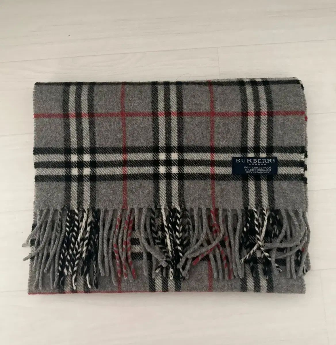 BURBERRY バーバリー マフラー ラムウール グレー - メルカリ
