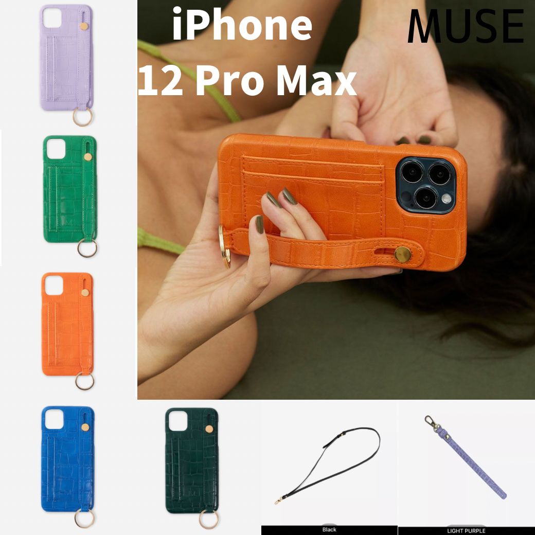 MUSE ハンドストラップ スマホケース iPhone12 Pro Max