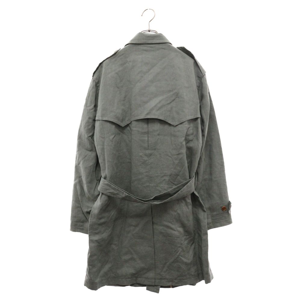 ポールスミス　コート Paul Smith (ポールスミス) リネン トレンチコート 麻 グリーン