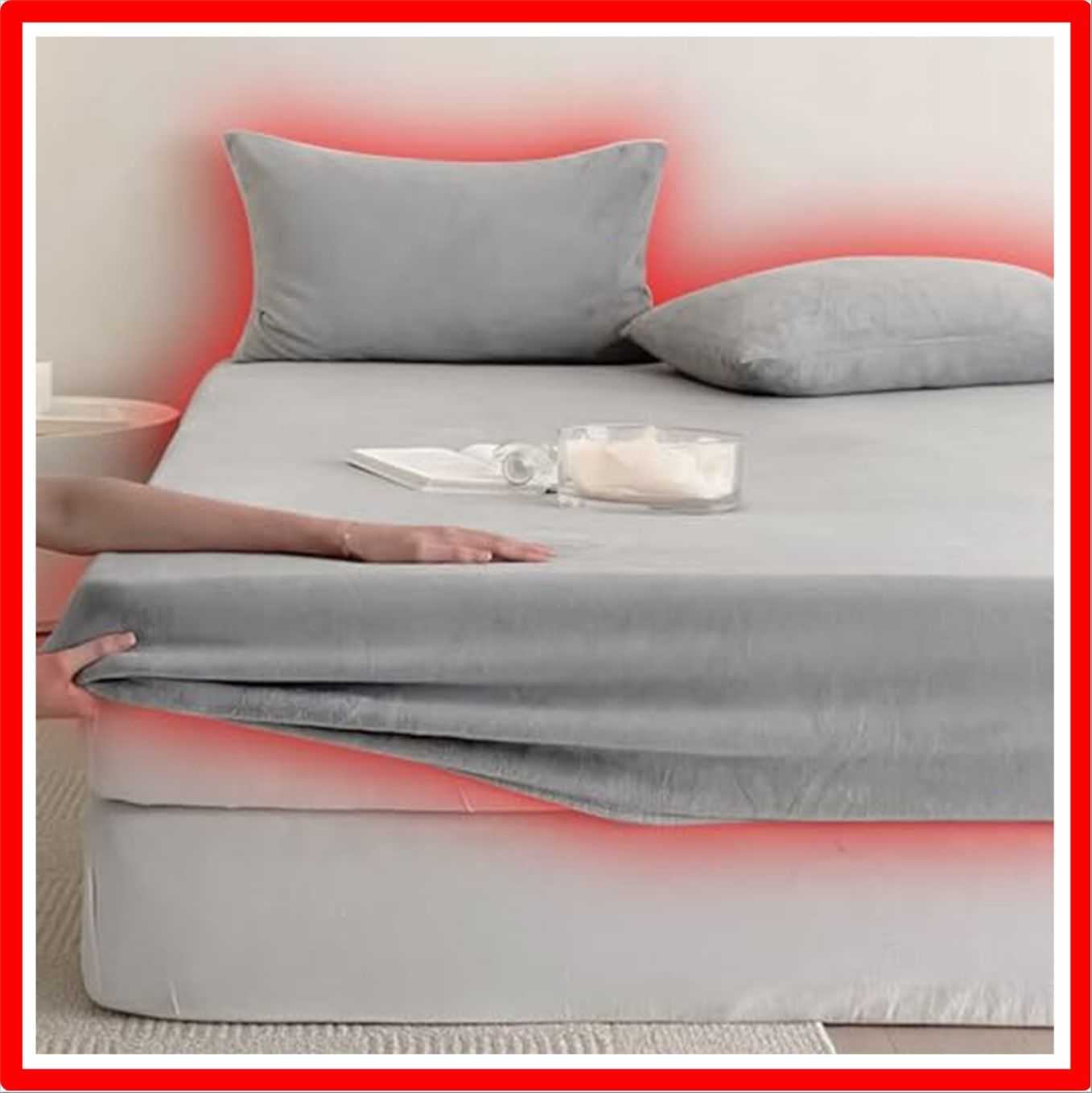 【匿名配送】シーツu0026グレー_120*200cm フランネルボックスシーツ ベッドシーツ 冬用 寒さ対策 極暖 蓄熱 【超厚さマイクロファイバー 暖かさ＋4】 