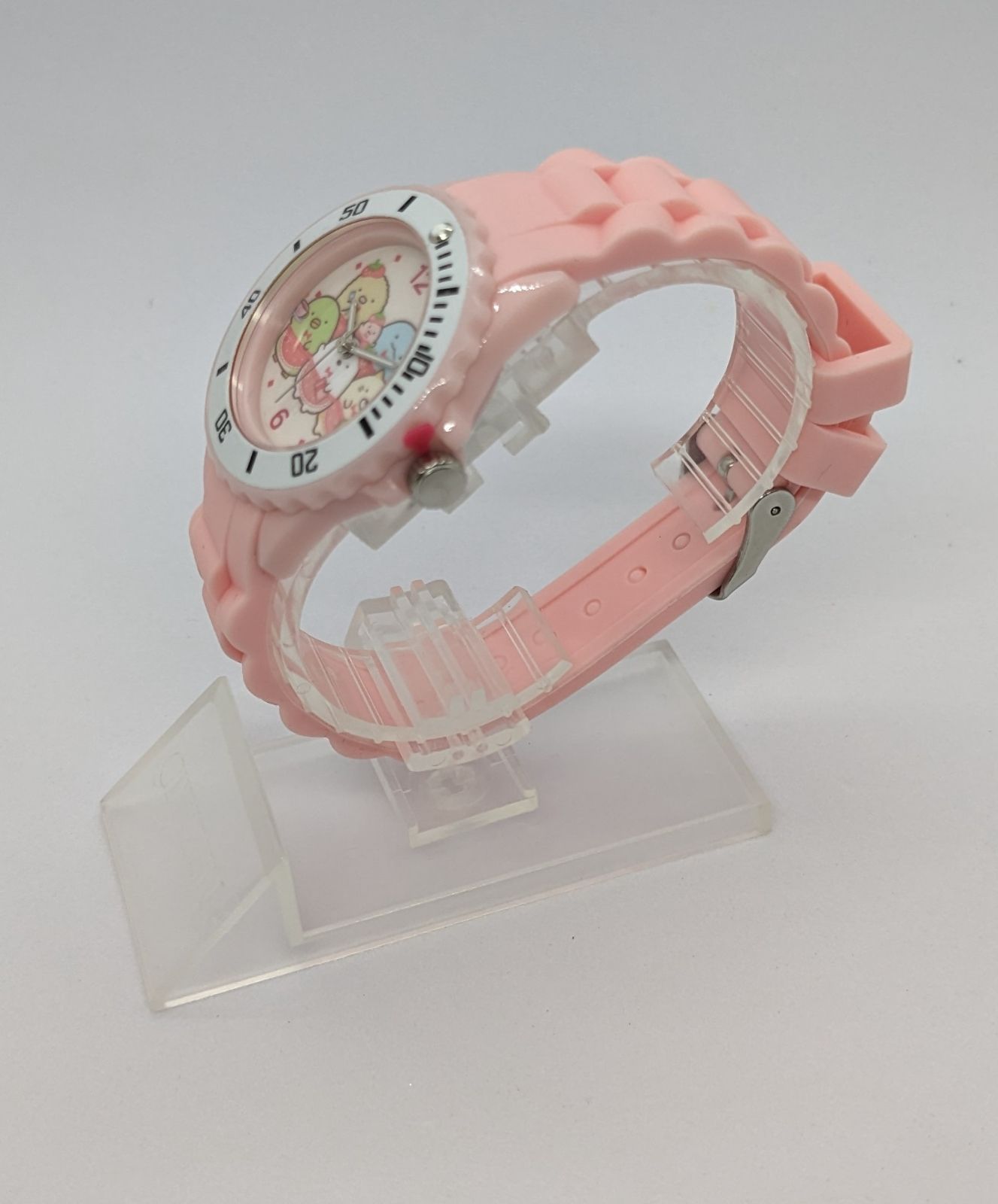 [アリアス] 腕時計 すみっコぐらし アナログ 防水 シリコンベルト 喫茶すみっコでいちごフェアー WW21049SXSG ガールズ ピンク