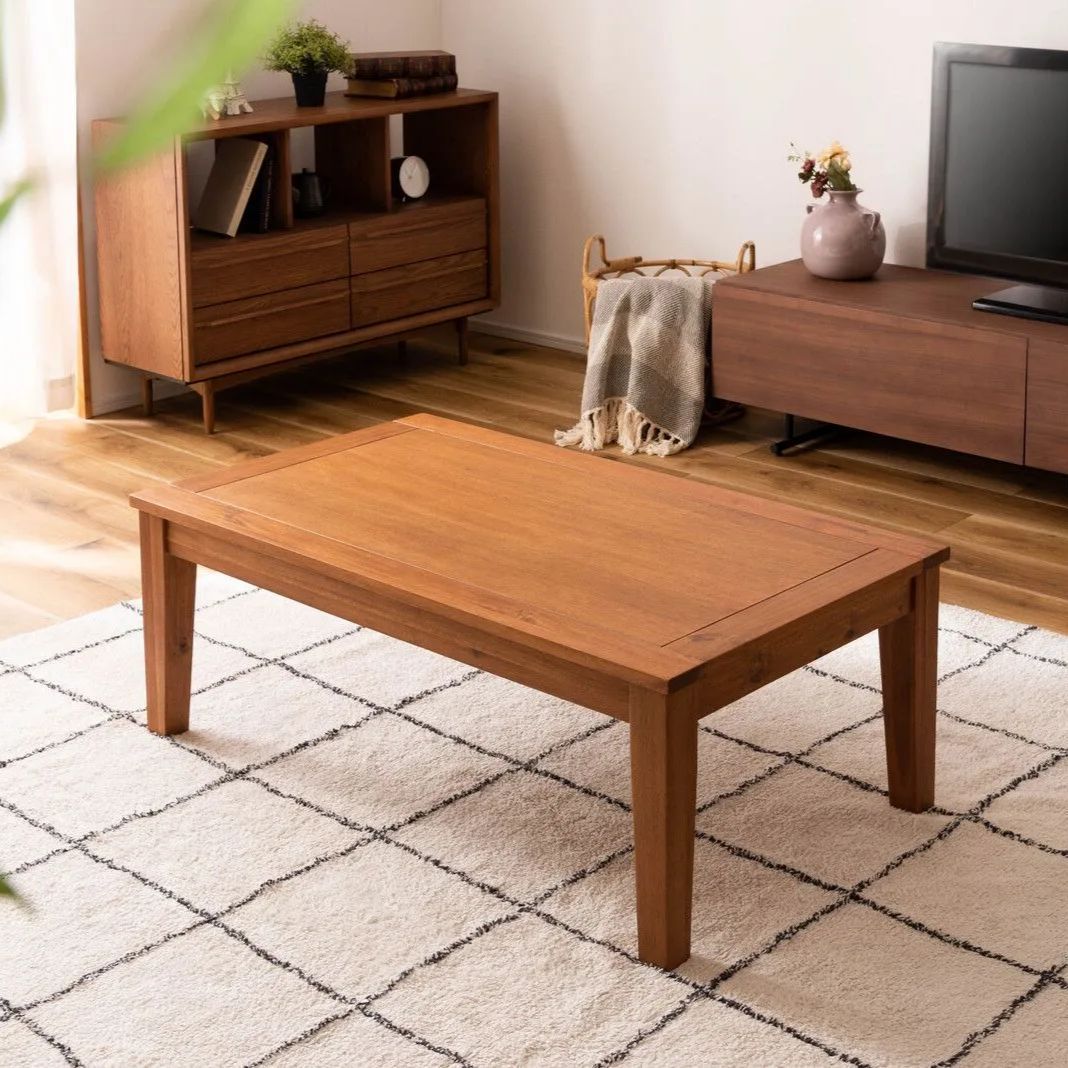 ♪天然木 長方形 こたつテーブル 幅105cm センターテーブル ローテーブル 石英管 こたつ 炬燵