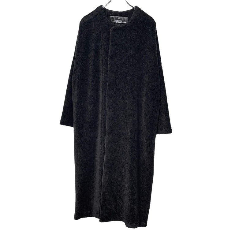 bajra パイル起毛ノーカラースナップロングカーディガン アウター