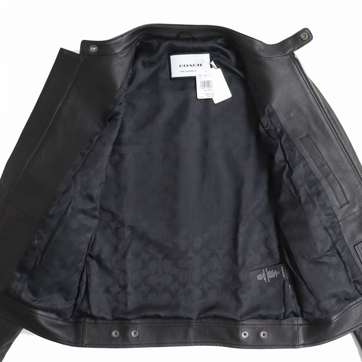 未使用品△正規品 COACH コーチ C7811 レザー レーサー 裏地 