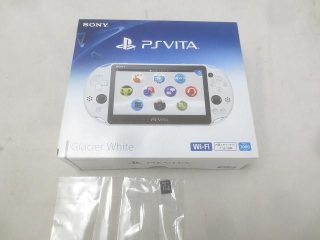 ゲーム PS Vita 本体 PCH-2000 グレイシャーホワイト 動作品 き
