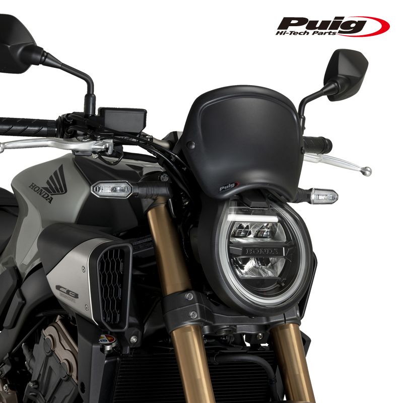 Puig 22138J ABS FRONTAL PLATE MATT BLACK HONDA CB650R NEO SPORTS CAF? 24-25 プーチ フロントパネル ゼッケンプレート