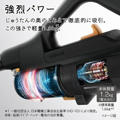 サイクロン式スティッククリーナー パワーブーストサイクロン 充電式 自走式パワーブラシ サテンブラック 日立 PV-BH 900 SM-K