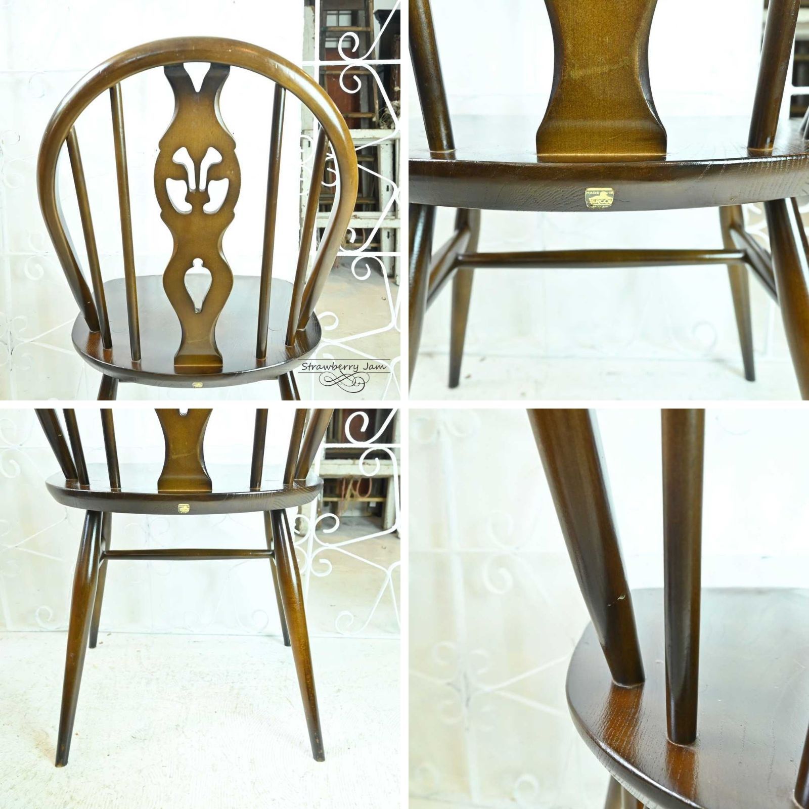 L3705-234-3 英国アンティーク ERCOL アーコールチェア ホイール