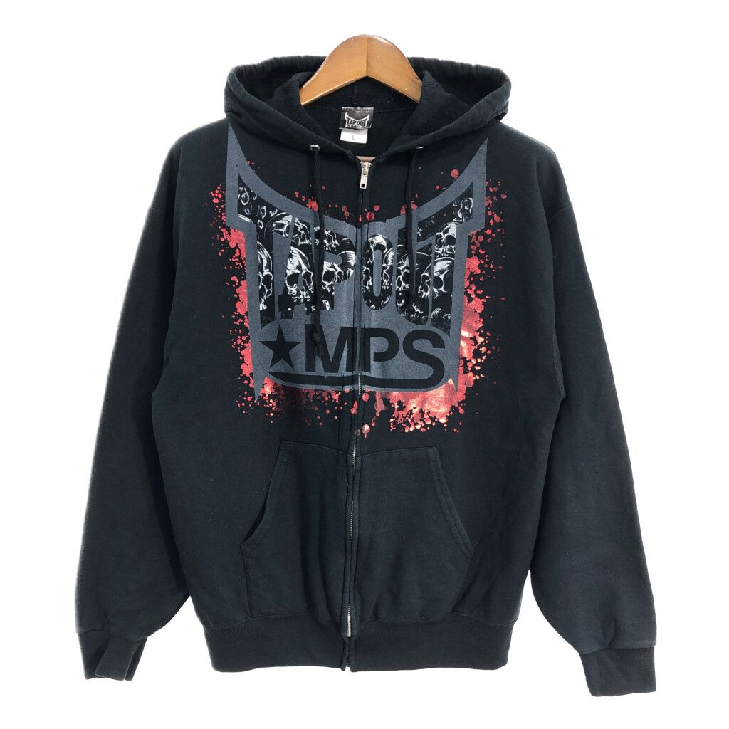 TAP OUT MPS スウェット フルジップ パーカー ブラック (メンズ L