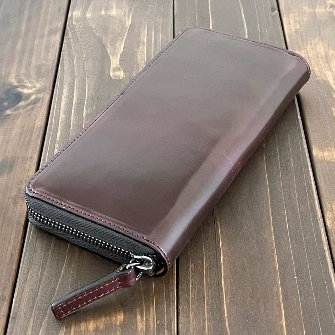 HORWEEN シェルコードバン 長財布 バーガンディ - メルカリ