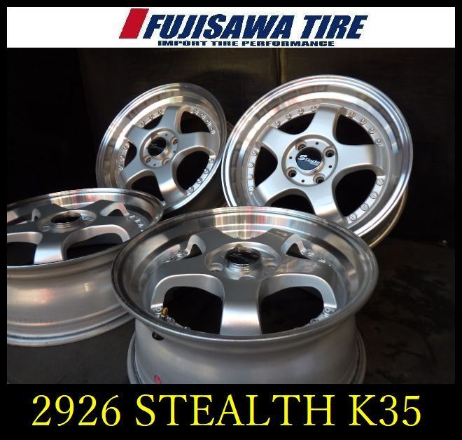 2926 B▲送料無料▲STEALTH Racing K35 ホイール▲16x6.5J|6.0J 4穴 PCD100 45▲4本▲前後違い