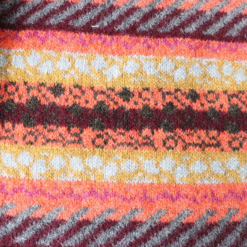 ミナペルホネン × ヒカルノグチ mina perhonen noguchi hikaru ニットケープ ボルドー フェアアイル 野口光