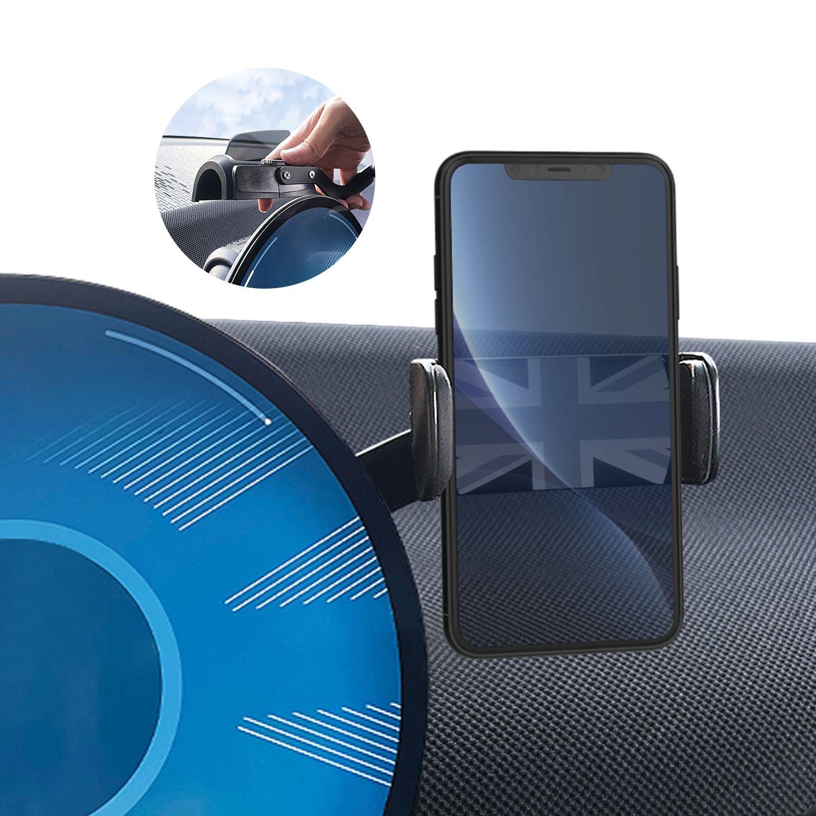 スマホホルダー BMW ミニクーパー センターディスプレイ 車載ホルダー スマホ スタンド クリップ式 携帯ホルダー 4-6.9インチのスマホ全機種対応 BMW MINI F65 F66 J01 J05 F01 センターディスプレイ 手動右側