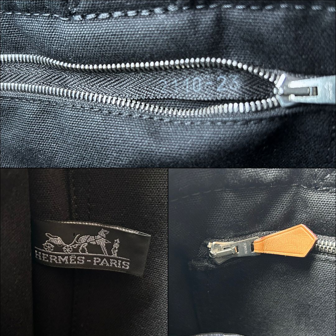 181美品✦HERMESドーヴィルPM BLACK 黒 トートバッグ✴︎クリーニング 