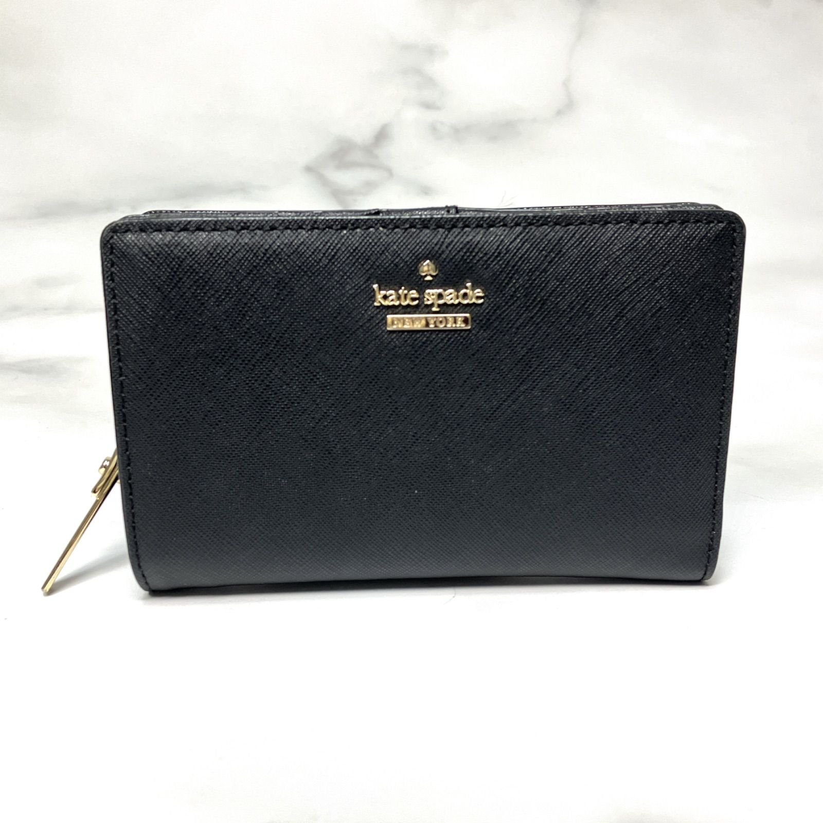 美品】kate spade NEW YORK ケイトスペードニューヨーク 小財布 二