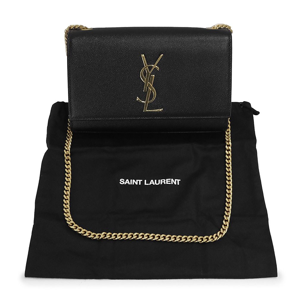 極美品 イヴサンローラン レザー ショルダーバッグ 三角プレート 斜め掛け 黒 SAINT LAURENT サンローラン ショルダーバッグ レディース