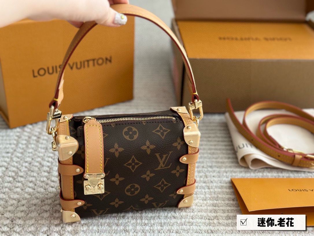 【コンパクト】Louis Vuitton チェンスリムトランクハンドバッグ 今日特価】LV Side Trunk Mini ルイ・ヴィトン サイド トランク