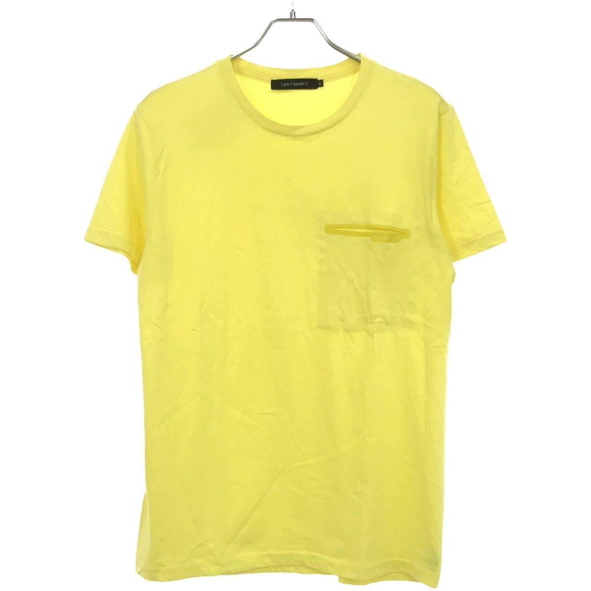 1piu1uguale3 ウノピゥウノウグァーレトレ 20SS TRIMING POCKET T-SH 天竺ポケットTシャツ MRT223 イエロー 4