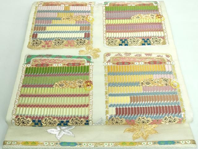 平和屋本店□極上 太鼓柄 本袋帯 龍村平蔵柄 厳毛錦 金銀糸 共箱付き  