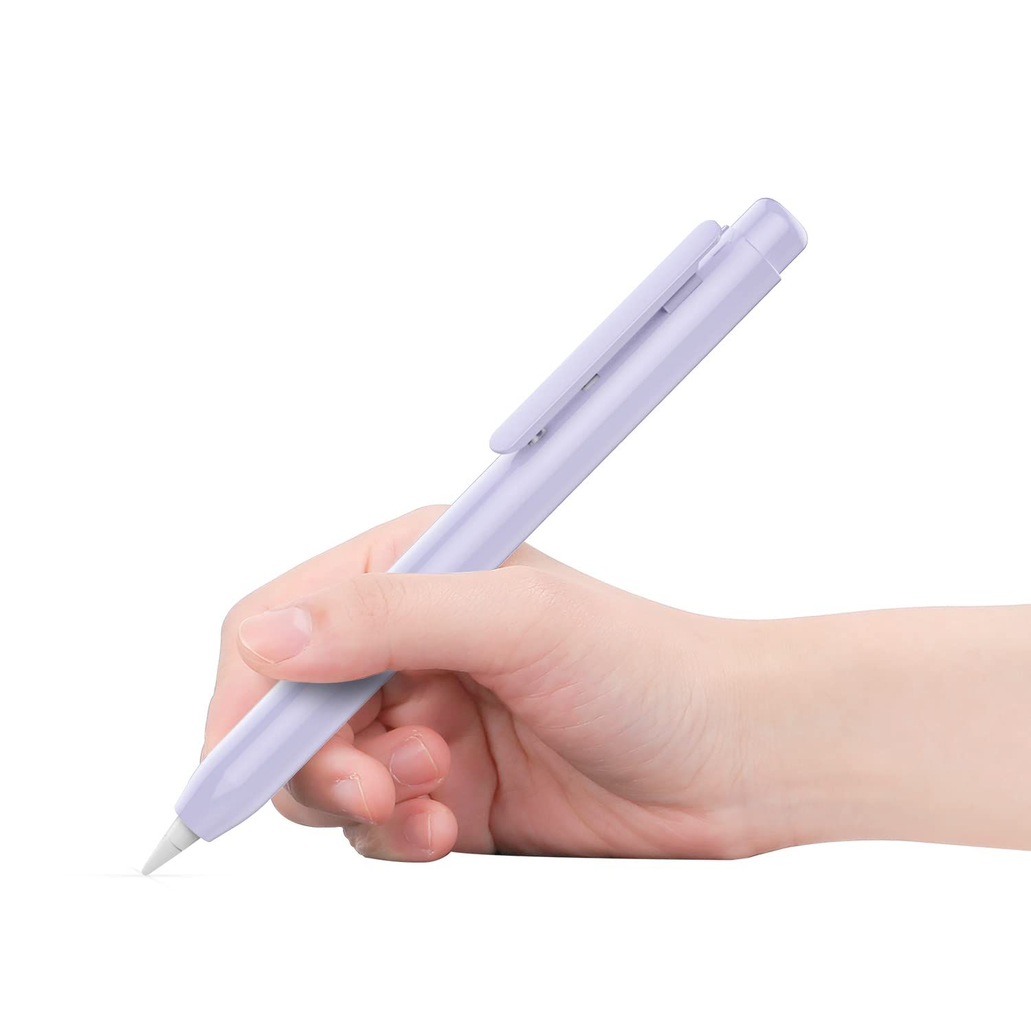 MoKo ホルダーケース Apple Pencil 第1世代 格納式チップキャップ iPad 第10世代 2022 iPad 第9世代 2021 iPad 第8世代 2020 iPad 第6世代 9.7 2018 iPad Mini 第5世代 ペ [パープル]