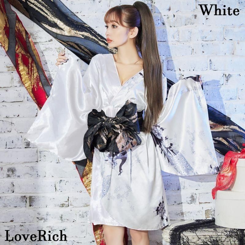LoveRich ラブリッチ 【2カラー/2点セット】和柄 花柄 美胸 鶴 バイ
