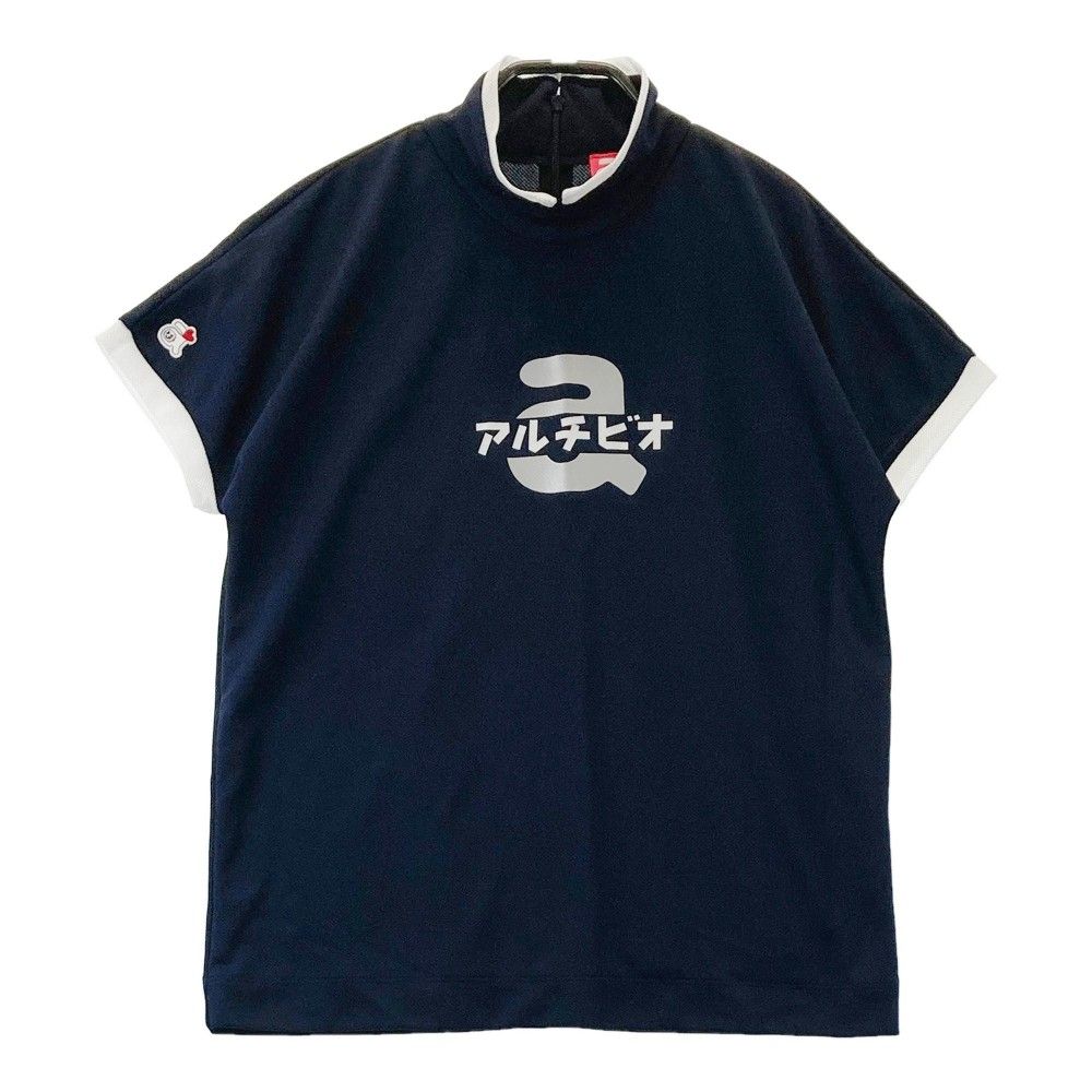 サイズ：38 ARCHIVIO アルチビオ  半袖襟付きTシャツ  ネイビー系 [240101437722] ゴルフウェア レディース ストスト サイズ：38 ARCHIVIO アルチビオ 半袖襟付きTシャツ ネイビー系