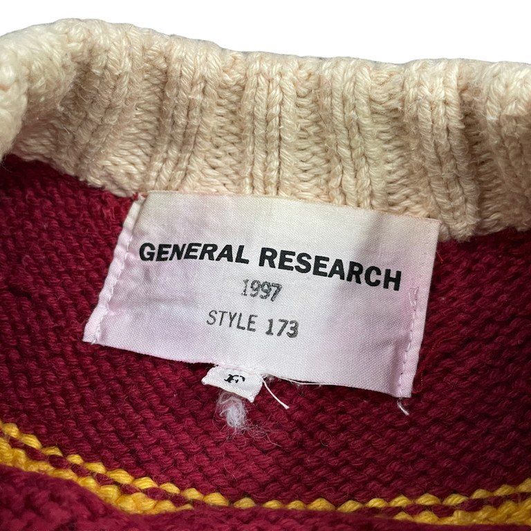 GENERAL RESEARCH 97AW ケーブルチルデンコットンニットセーター  