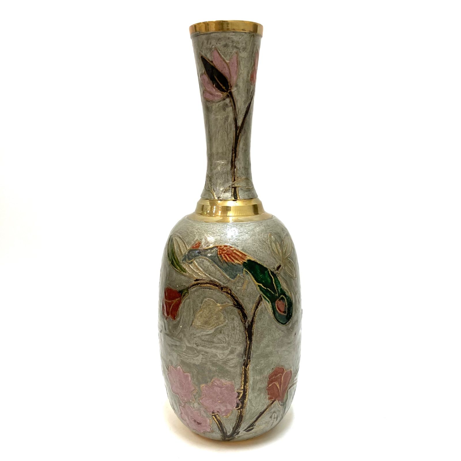 マハラジャ花瓶(真鍮製) 約1.4kg インド製アンティーク マハラジャ花瓶(真鍮製) 約1.4kg インド製アンティーク インドの真鍮