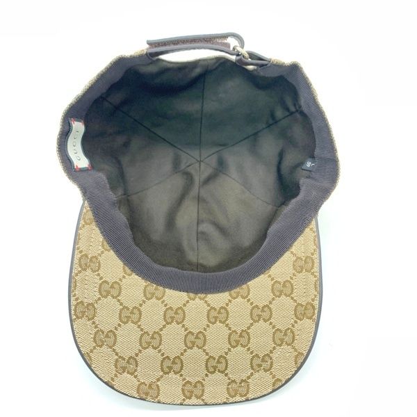 極美品 現行 グッチ GGキャンバス シェリーライン キャップ 総柄