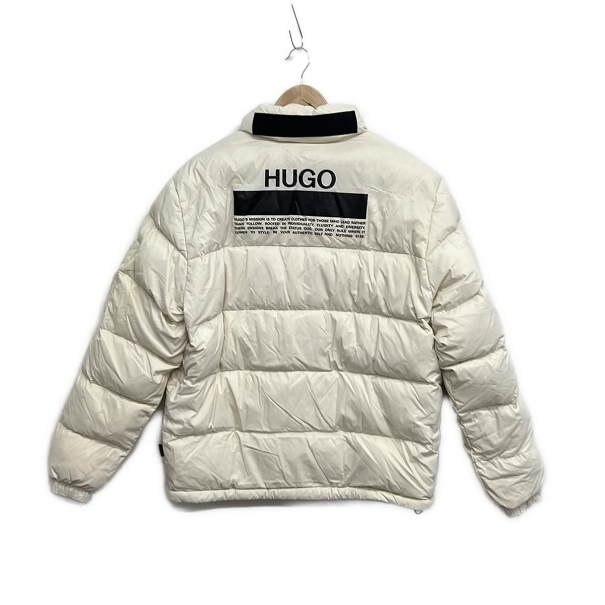 HUGOBOSS(ヒューゴボス) ダウンジャケット サイズL メンズ - アイボリー 長袖冬ジップアップ - メルカリ