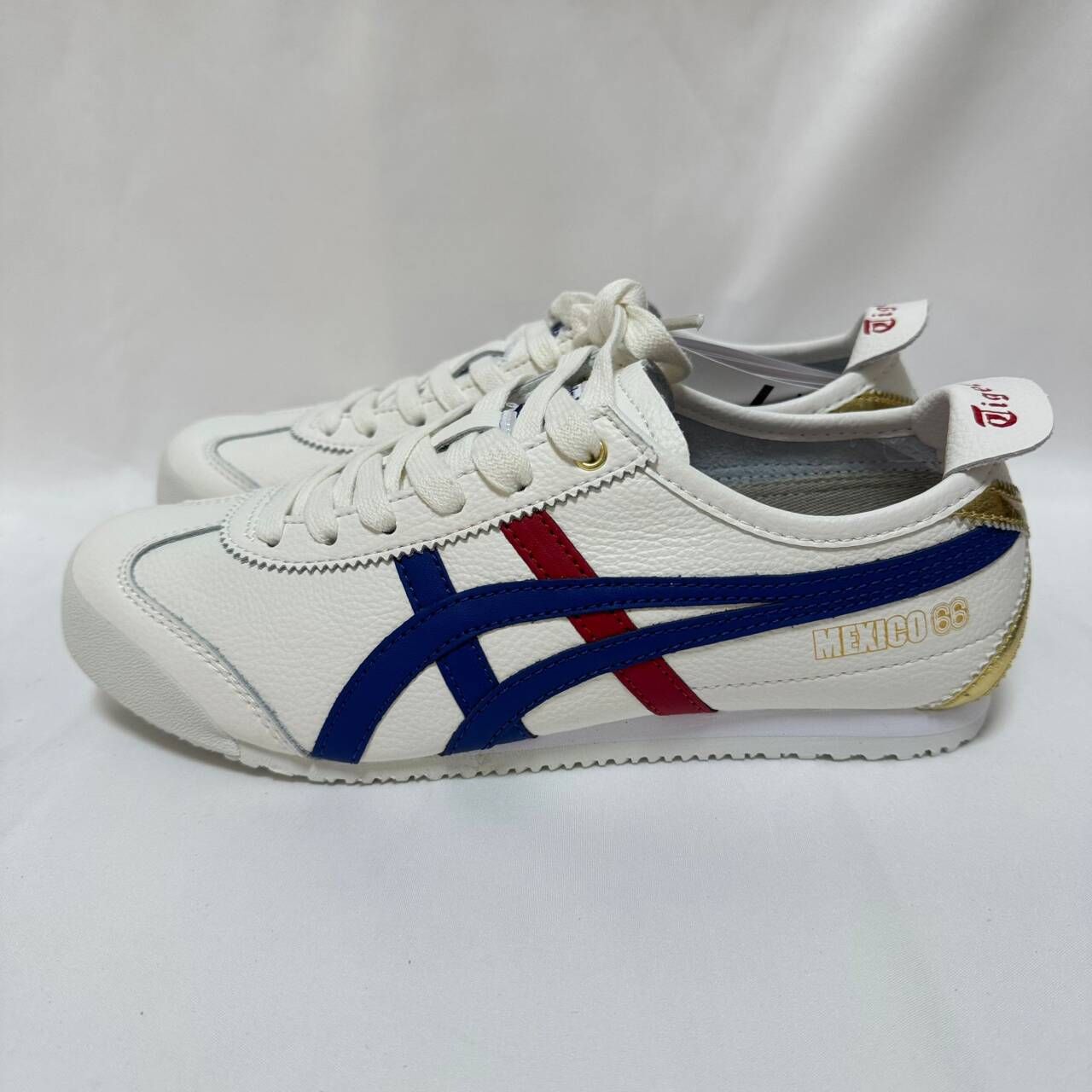 Onitsuka Tiger MEXICO 66 スニーカー シューズ 男女兼用 オニツカタイガー スポーツシューズ ローカットスニーカー カジュアルシューズ 防滑 ホワイト＆ブルー＆レッド