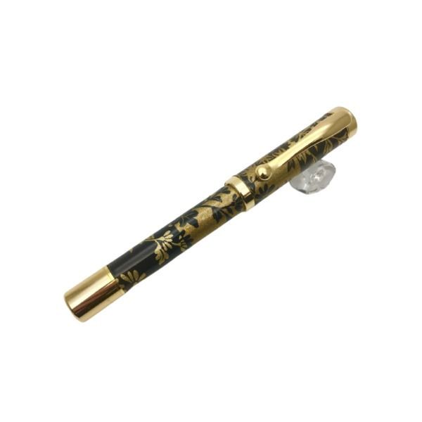 日本製 万年筆 |文房具 月光 秋の七草 黒色 美濃和紙 友禅紙 文具 オフィス用品 ステーショナリー
