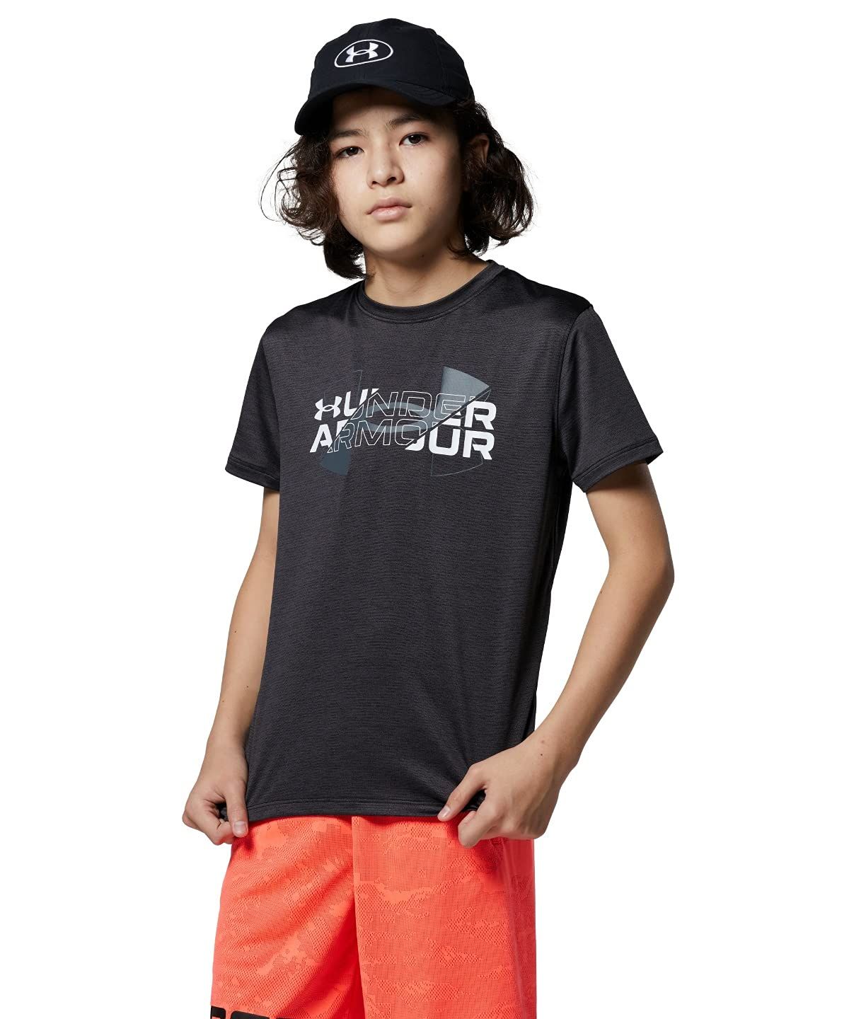 [アンダーアーマー] シャツ UA Vented SS メンズ 001 日本 YXS (日本サイズ120 相当) [Black / / Pitch Gray] [YXS]