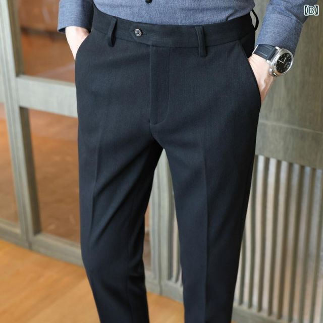 28 は.体重約 100 ポ メンズ ファッション 服 男性用 オシャレ シンプル 大人 かっこいい 大きいサイズ ストリート 紳士服 ウール カジュアル パンツ ストライプ スリム フィットパンツ ビジネス スーツ フリース