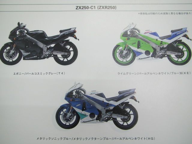 ZX250-C1 ZX250-D1パーツカタログ