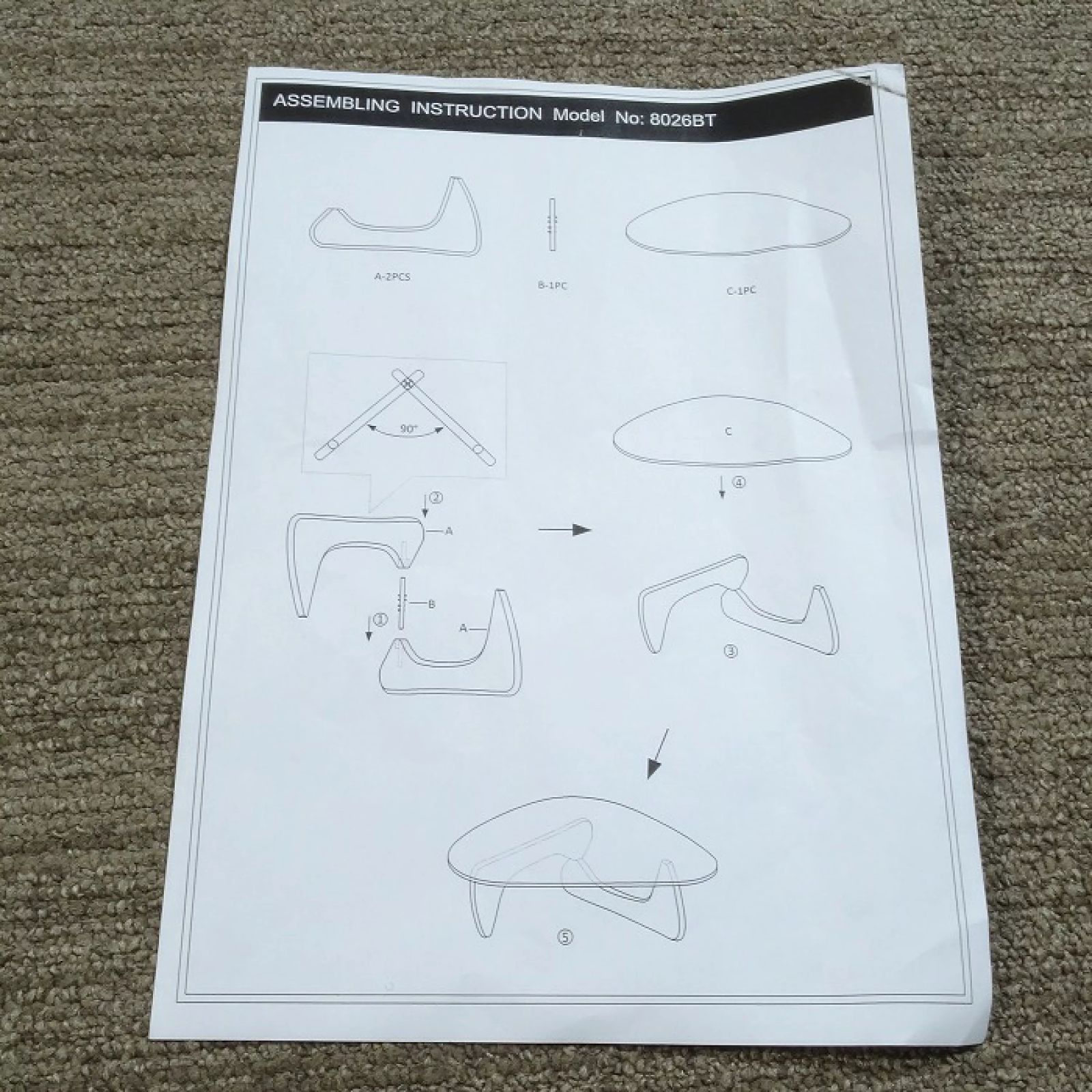 コーヒーテーブル ブラウン脚