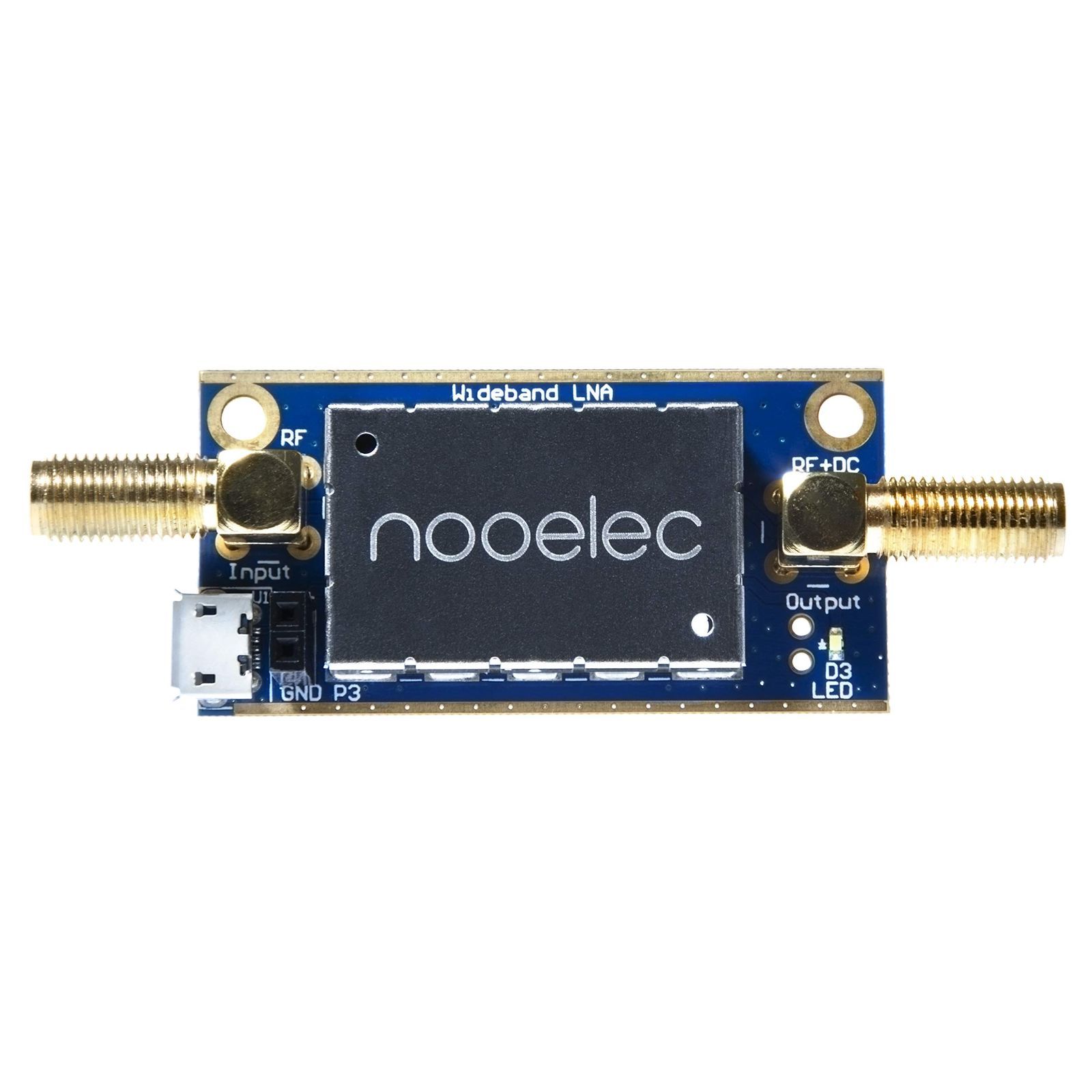 LaNA Barebones-RFおよびソフトウェア無線（SDR）用の超低ノイズアンプ（LNA）モジュール。 バイアスティーおよびUSB電源オプションを備えた広帯域および線形20MHz?4000MHz周波数機能