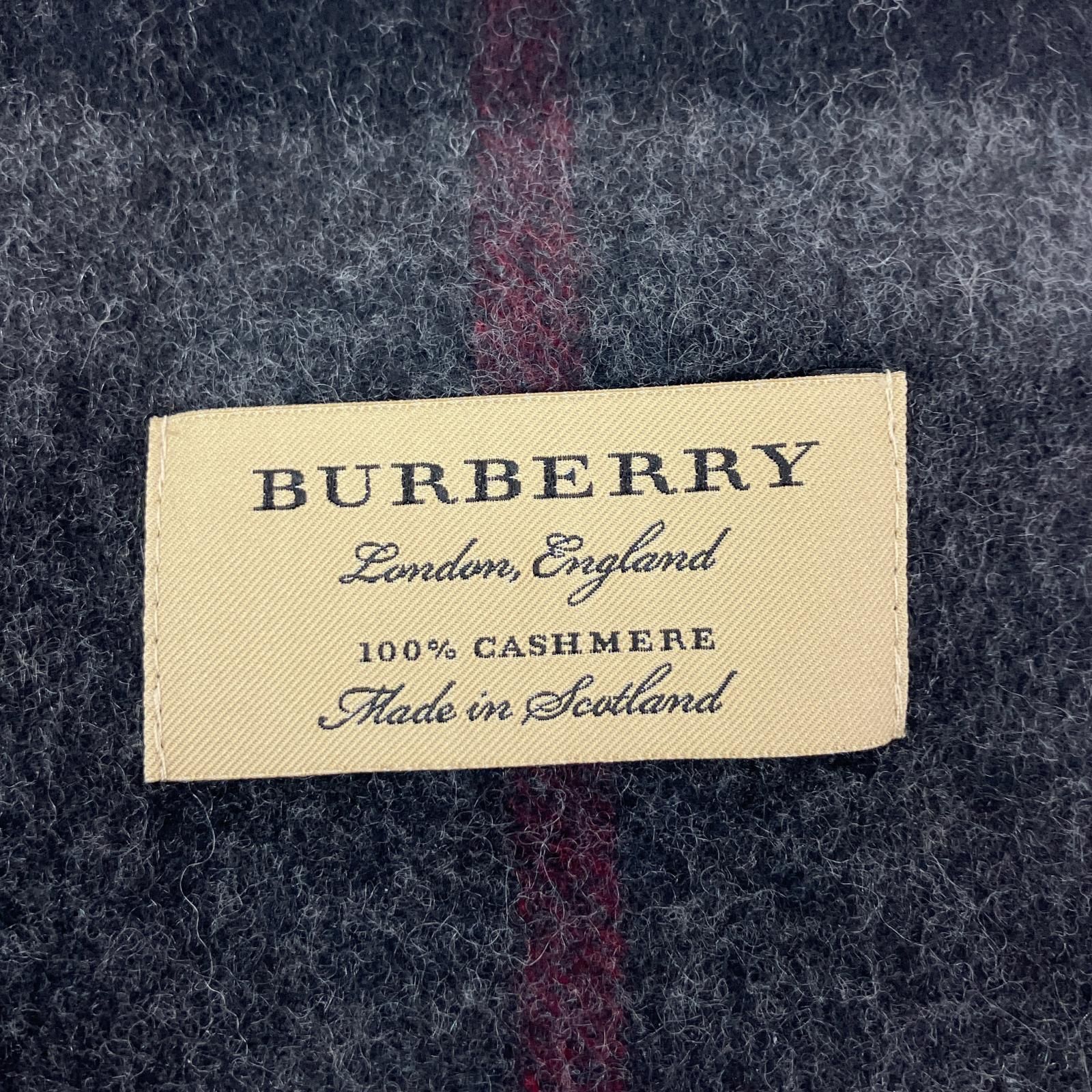  BURBERRY ﾁｪｯｸﾏﾌﾗｰ ｸﾞﾚｰ マフラー 小物